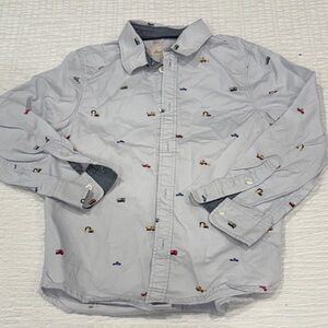 L.O.G.G.(by H & M) Boys Vehicle Embroidered Button-Up Shirt